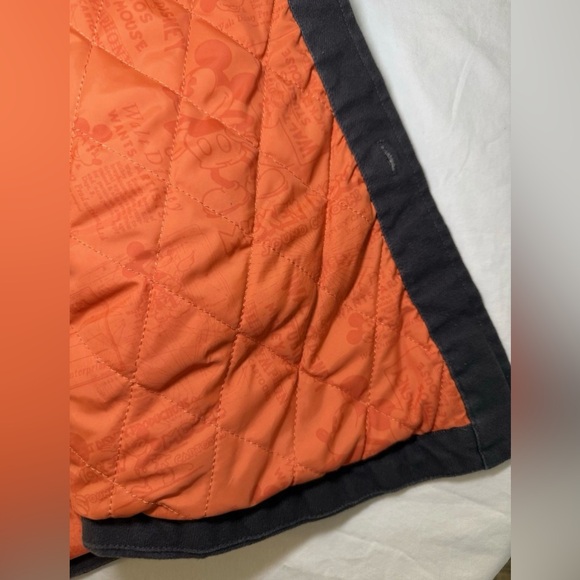 Disney 100 Walt Disney Studios Button Up Jacket Shirt Brown Orange Men's Size L - Picture 6 of 12